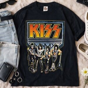 Kiss Band T Shirt XL Black Alstyle Y2K 2000s Licensed Rock Graphic Tee